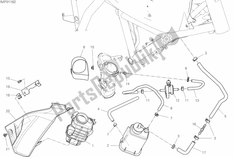 Tutte le parti per il Filtro Contenitore del Ducati Scrambler Desert Sled Thailand 803 2020